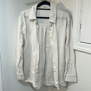 Cotton On White Button-Down Top
